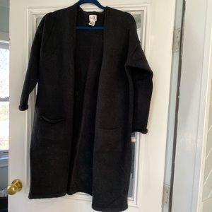 Long black cardigan